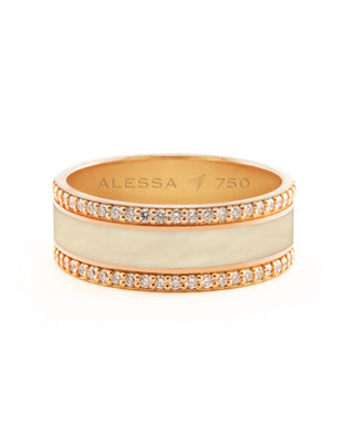 HAND-PAINTED BORDER DIAMOND RING