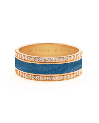 HAND-PAINTED BORDER DIAMOND RING