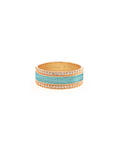 HAND-PAINTED BORDER DIAMOND RING