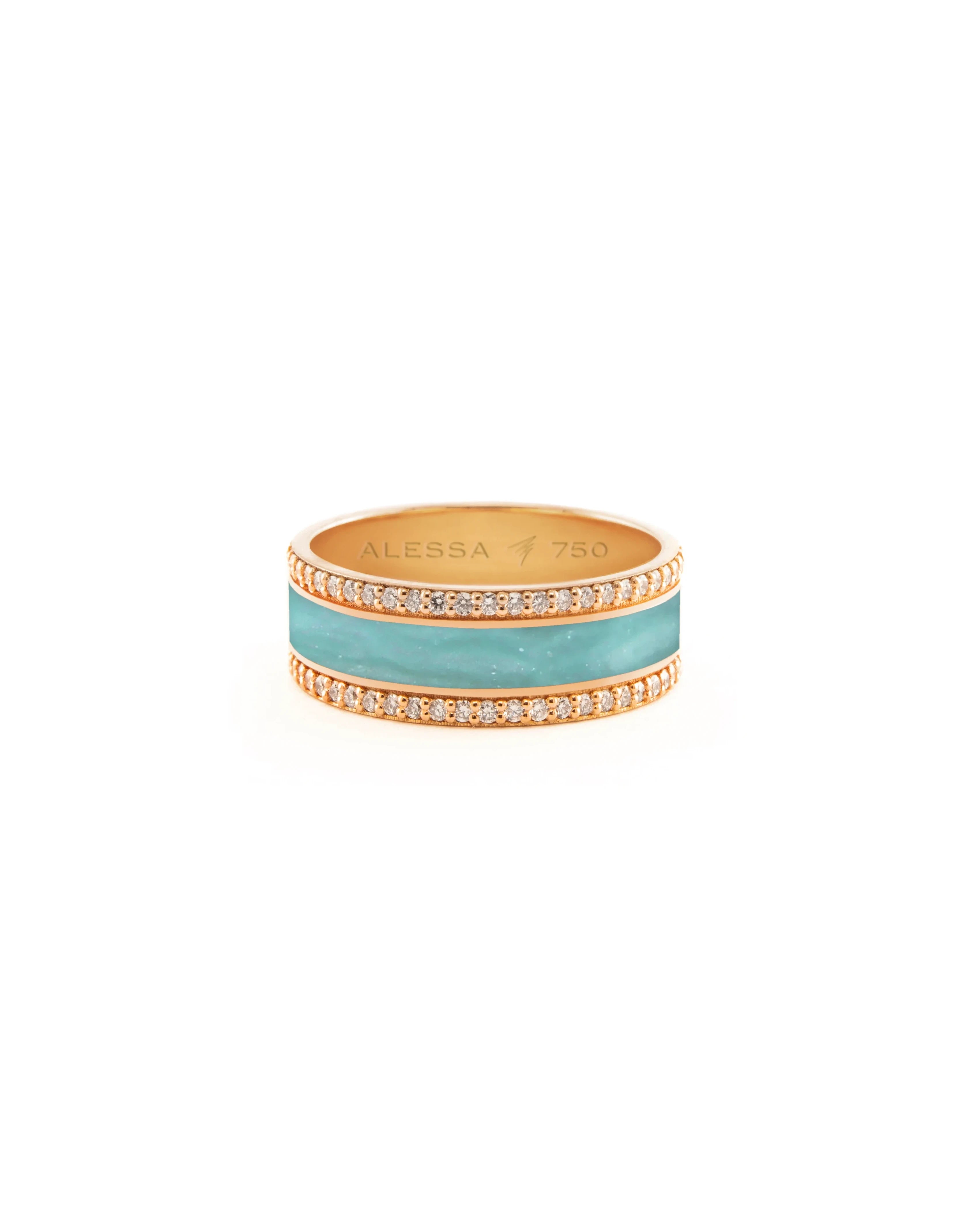 HAND-PAINTED BORDER DIAMOND RING