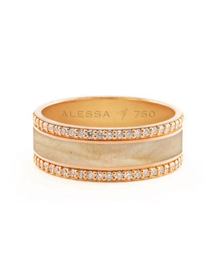 HAND-PAINTED BORDER DIAMOND RING