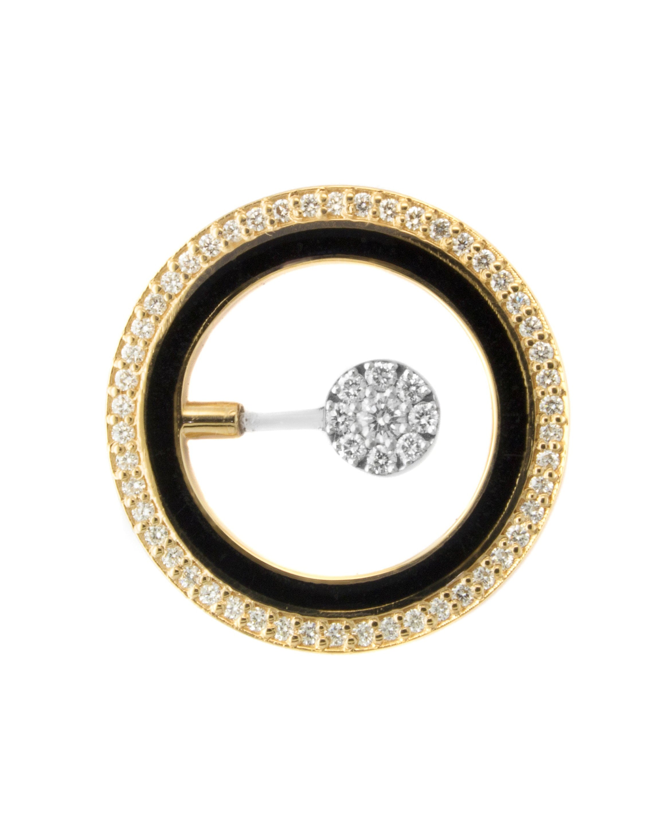 CIRCA HAND PAINTED PAVE EARRING