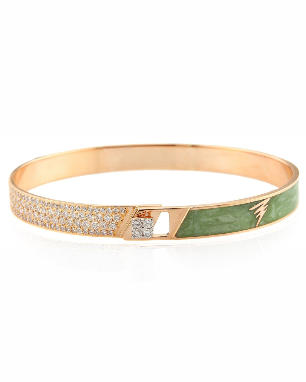 HAND-PAINTED HALF PAVE BRACELET