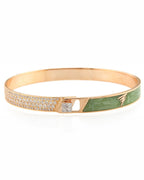 HAND-PAINTED HALF PAVE BRACELET