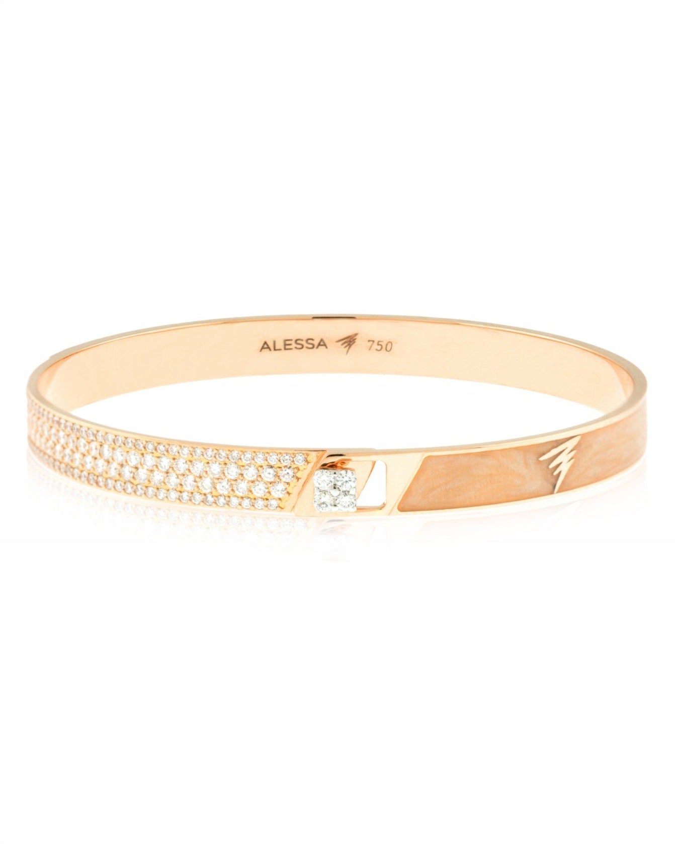 HAND-PAINTED HALF PAVE BRACELET