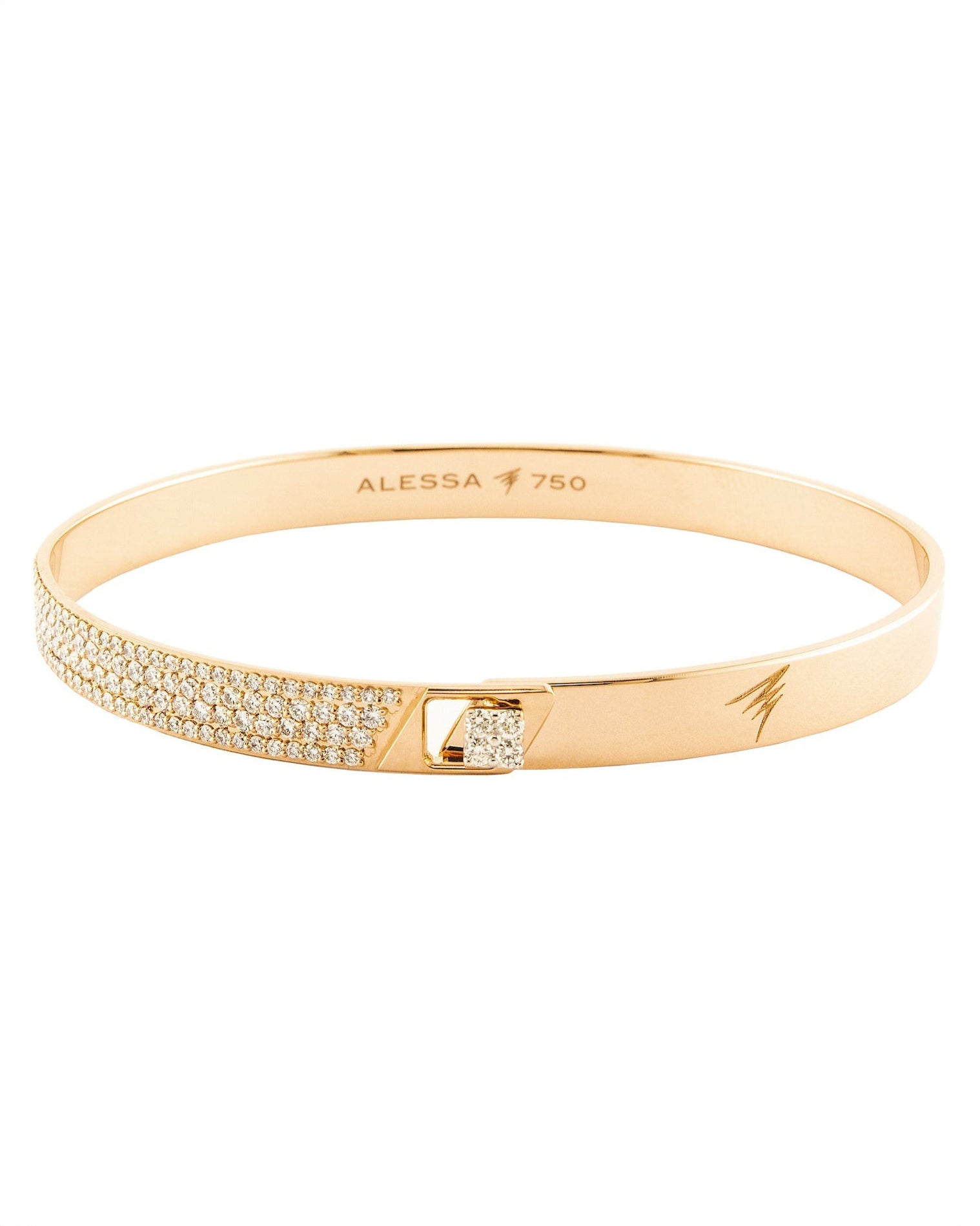 SOLID HALF PAVE DIAMOND BRACELET