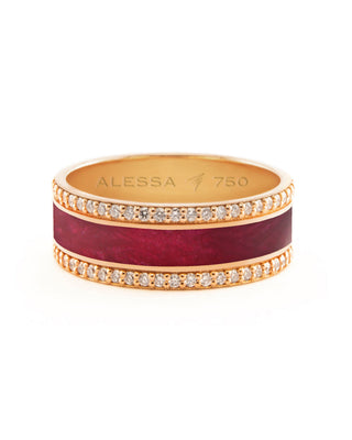 HAND-PAINTED BORDER DIAMOND RING