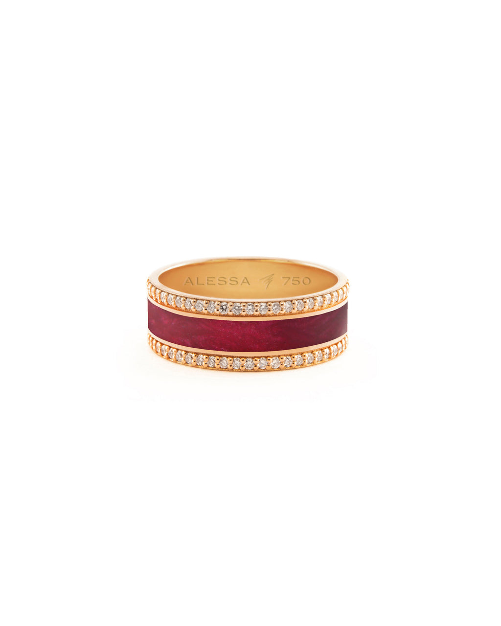 HAND-PAINTED BORDER DIAMOND RING