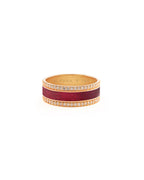 HAND-PAINTED BORDER DIAMOND RING