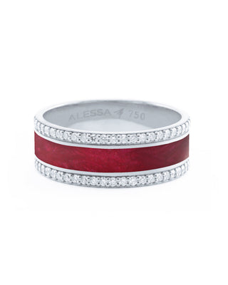 HAND-PAINTED BORDER DIAMOND RING