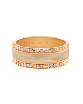 HAND-PAINTED BORDER DIAMOND RING