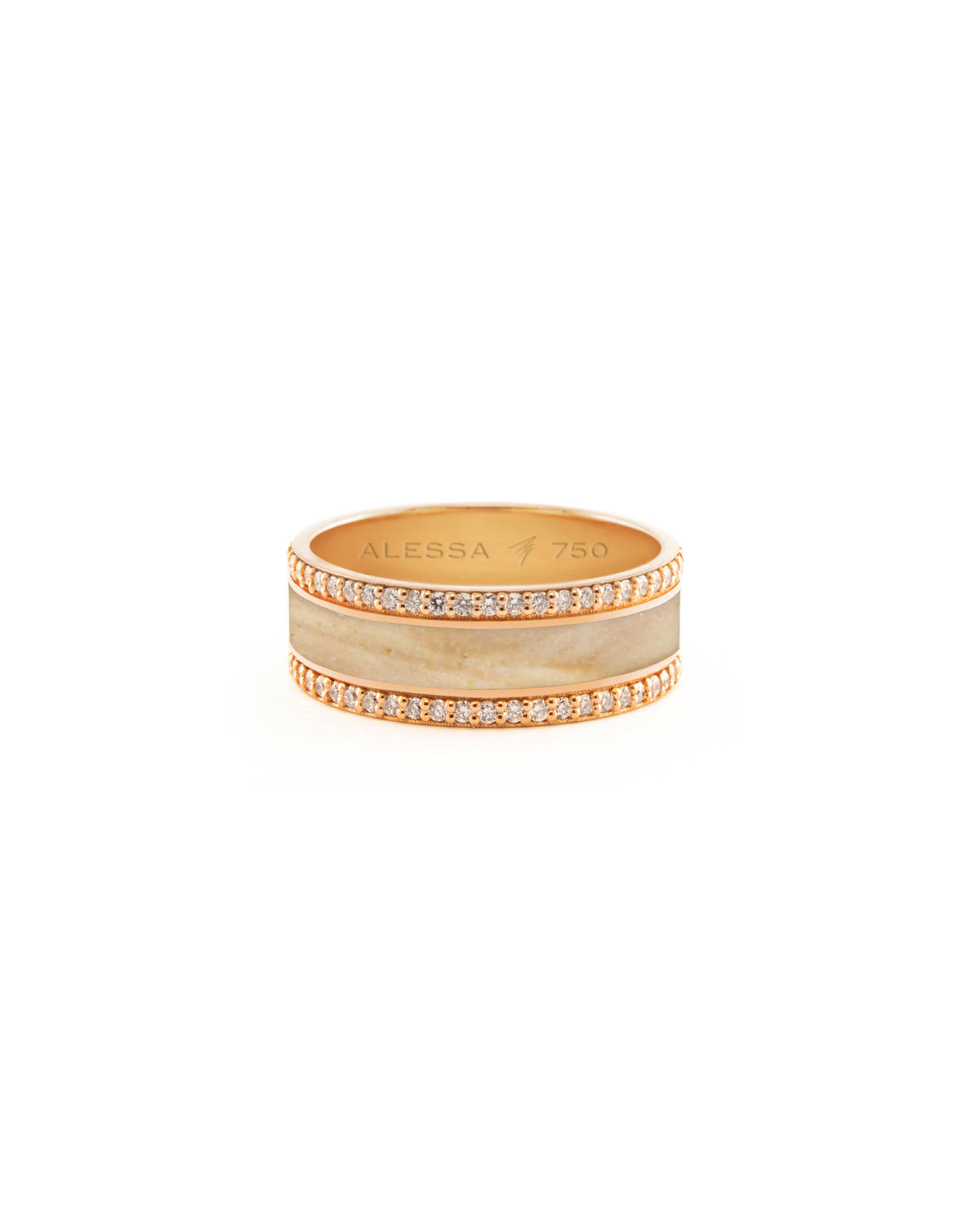 HAND-PAINTED BORDER DIAMOND RING
