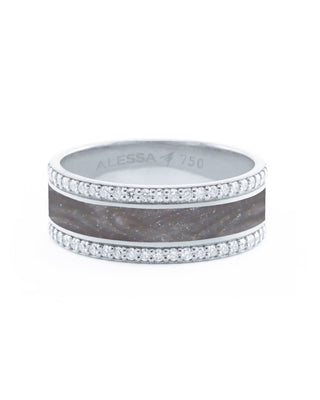 HAND-PAINTED BORDER DIAMOND RING