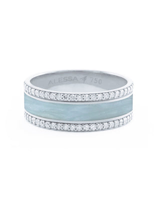 HAND-PAINTED BORDER DIAMOND RING
