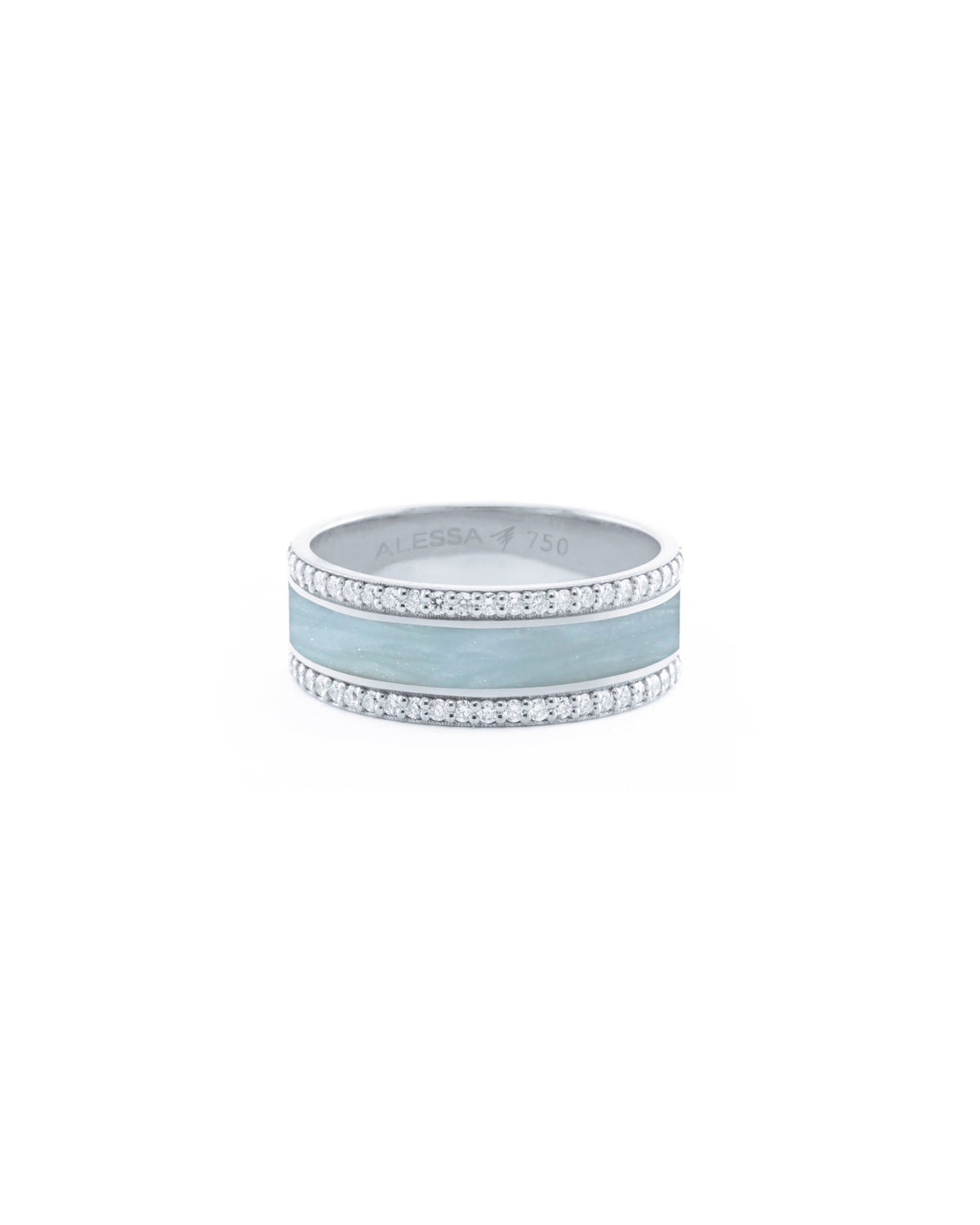 HAND-PAINTED BORDER DIAMOND RING