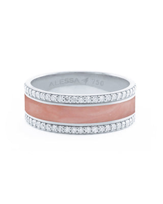 HAND-PAINTED BORDER DIAMOND RING