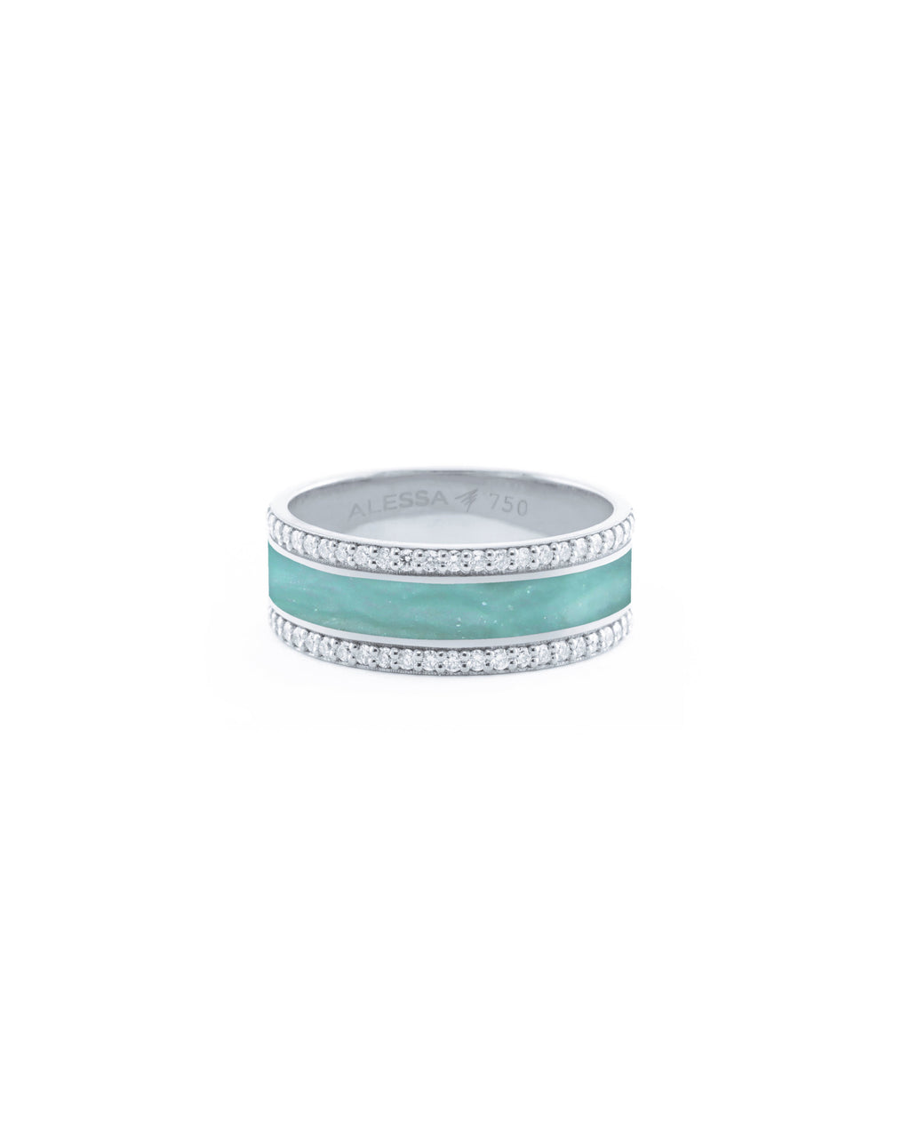 HAND-PAINTED BORDER DIAMOND RING