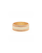 HAND-PAINTED BORDER DIAMOND RING