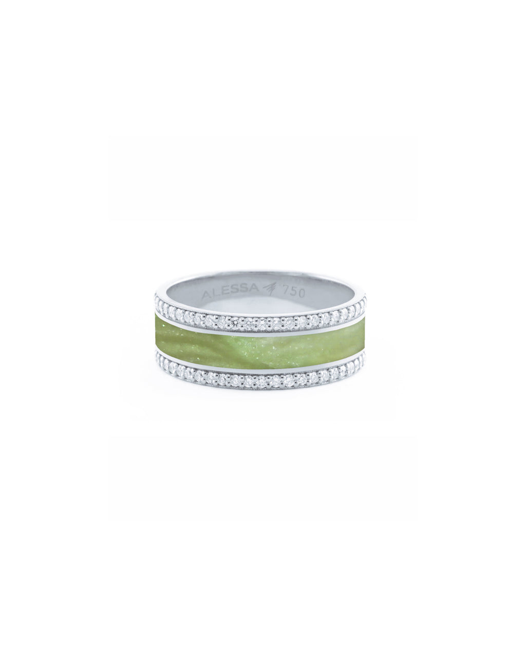 HAND-PAINTED BORDER DIAMOND RING