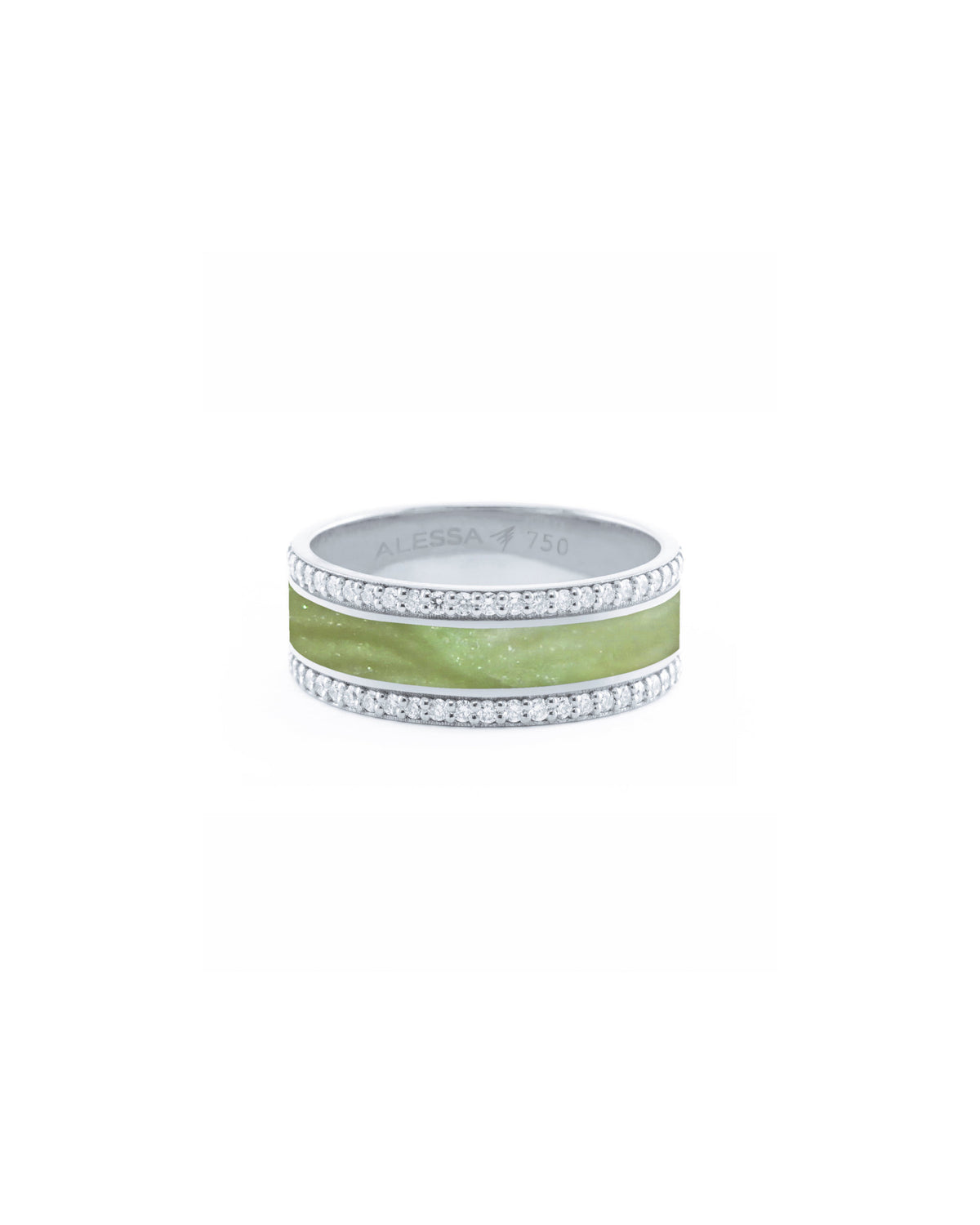 HAND-PAINTED BORDER DIAMOND RING