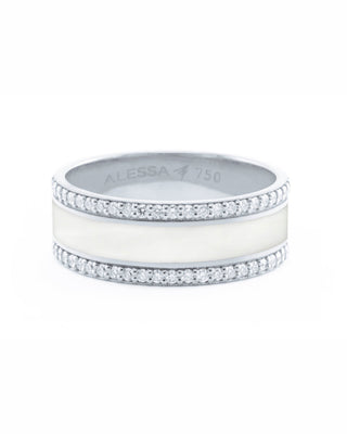 HAND-PAINTED BORDER DIAMOND RING