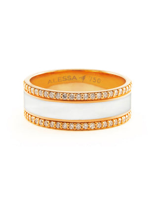 HAND-PAINTED BORDER DIAMOND RING