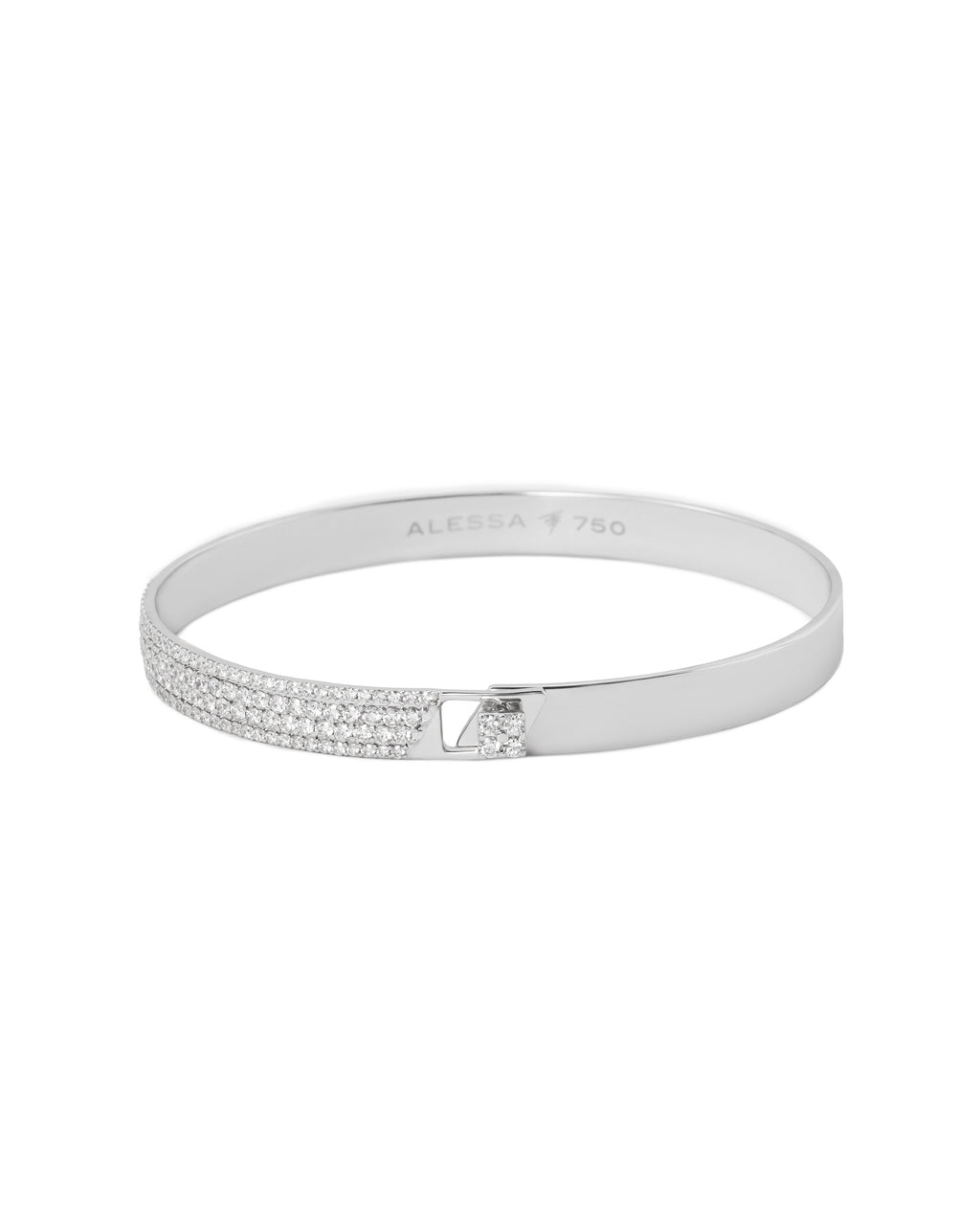 SOLID HALF PAVE DIAMOND BRACELET