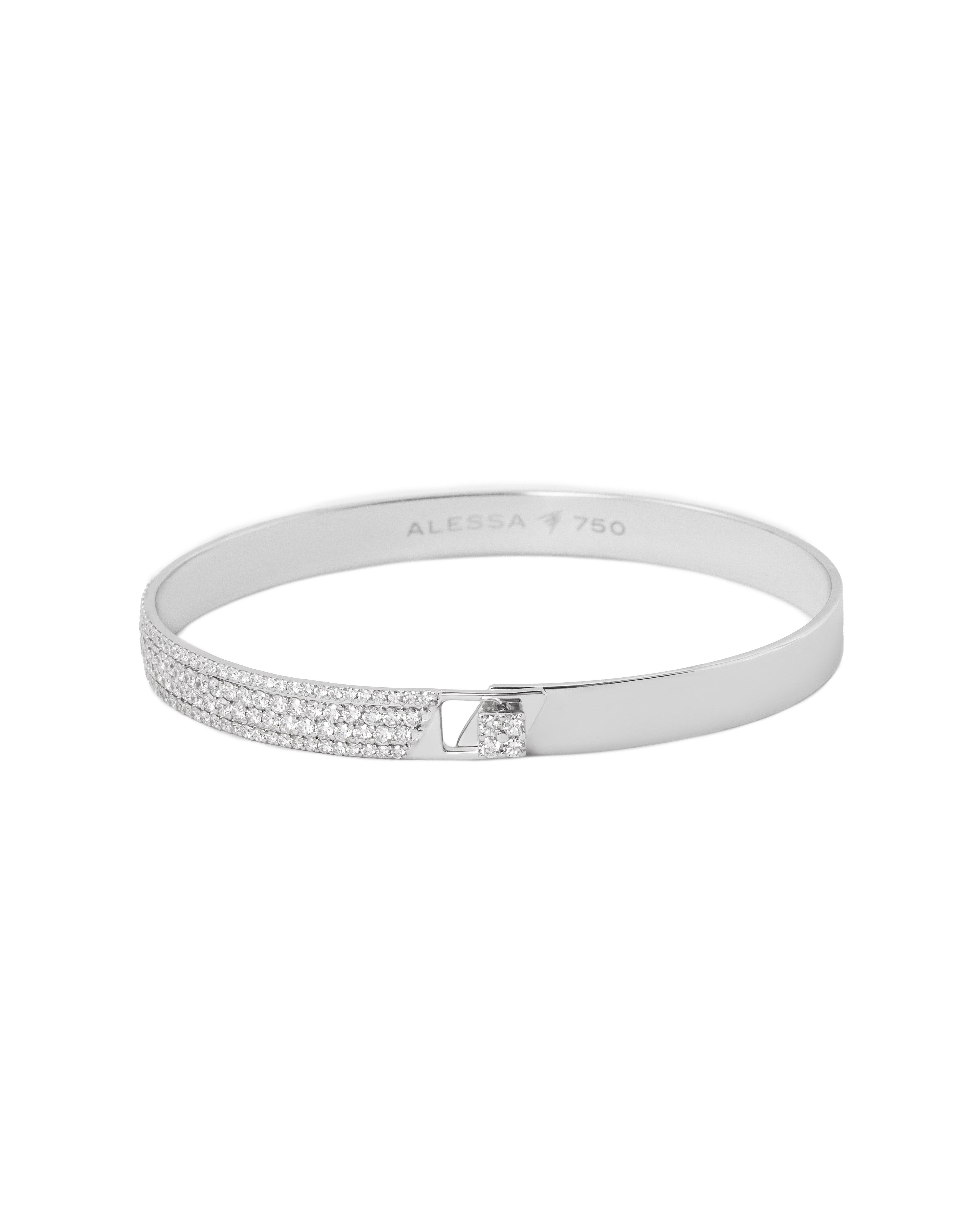 SOLID HALF PAVE DIAMOND BRACELET