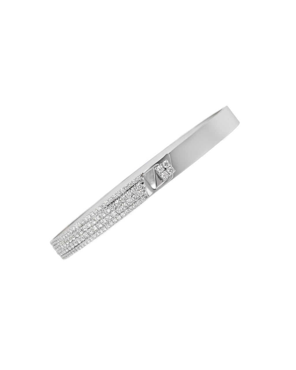 SOLID HALF PAVE DIAMOND BRACELET